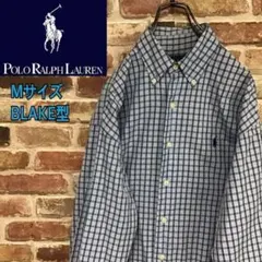 《超レア》ラルフローレン　ビックシルエット 刺繍ロゴ　BDシャツ☆Mチェック柄