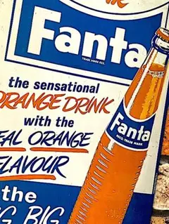 貴重ビンテージ！FANTA ホーロー看板 レトロ当時物！ ファンタ 両面