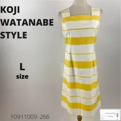訳有 KOJI WATANABE STYLE ワンピース ノースリーブ ボーダー