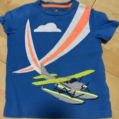 MiniBoden 飛行機刺繍 Tシャツ 104cm