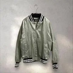 即日発送！ スカジャン アメカジ シルバー Lサイズ ヴィンテージ ユニセックス
