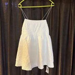 [新品タグ付き]w closet 凸凹ジャガードバッククロスキャミチュニック