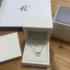 4°C ハート型シルバーネックレス エターナルシルバーネックレス