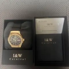 I&W Carnival ゴールド ブラック 腕時計