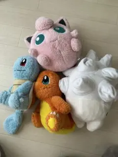 ポケモン　ぬいぐるみ　ユキハミ　プリン　ゼニガメ　ヒトカゲ