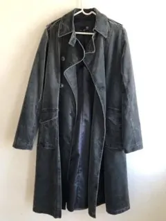 United arrowsグレー トレンチコート ベロア