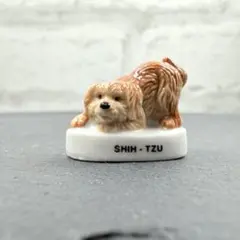 フェーヴ フランス 動物 シーズー 犬 フェーブ ミニチュア 陶器