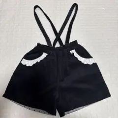 サスペンダー付きリバーシブルショートパンツ