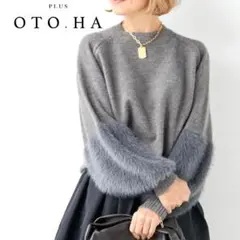 新品未使用✨PLUS OTO.HA 袖フェザーラグランプルセーター ニット