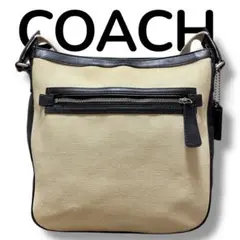 美品 COACH コーチ キャンバス ショルダーバッグ ベージュ A9X6124 