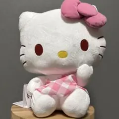 ハローキティ LLぬいぐるみ ピンクチェックVer. タグ付き未使用 - メルカリ