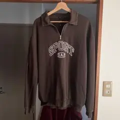 GAP ハーフジップ スウェット ブラウンのサムネイル