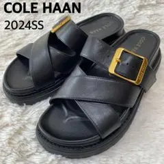 即完売品♡コールハーン フラヤ スライド サンダル 金バックル レザーサンダルのサムネイル