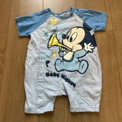 ミッキーマウス 半袖ロンパース 60-70サイズ