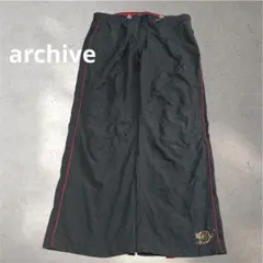 TCM テック系 ナイロン ワイドパンツ 裏地メッシュ Y2K archive