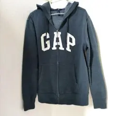 GAPギャップジップアップパーカーフーディースウェットトレーナーフード付きグレー