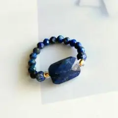 No.2998 再販※ ラピスラズリのレクタングルリング