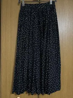 ナチュラルビューティーベーシック ウエストゴム　ロングプリーツスカート M