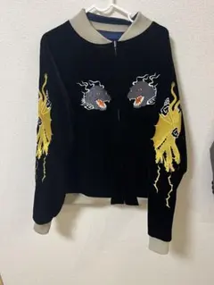 ゴジラ スカジャン HOMEGAME 特撮 ブルゾン キャラジャン