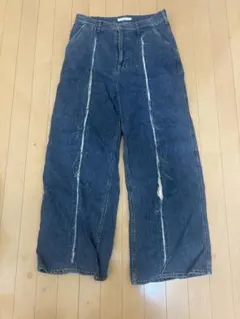 Jieda 23SS ダークブルー ワイドフィット デニムパンツ - メルカリ