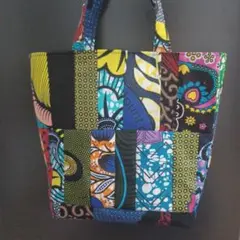 ハンドメイド/トートバック/パッチワーク/アフリカン/アフリカ布