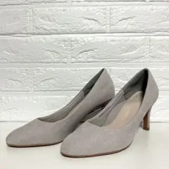 RANDA 【新品未使用】走れる美脚パンプス 23cm ライトグレー スェード
