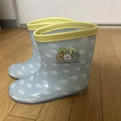 すみっコぐらし レインブーツ 長靴 18.0cm 水色 ドット柄