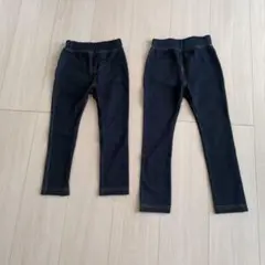 ☆未使用　ストレッチデニムパンツ レギンス　100cm 110cm　２枚組