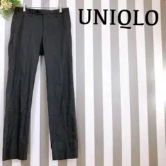 『ユニクロ』＊カジュアルパンツ＊チェック柄＊グレー＊オフィスカジュアル