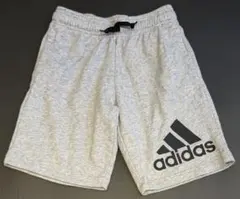 kids adidas トレーニングハーフパンツ グレー 140