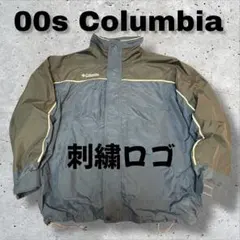 00s Columbia ナイロンジャケット L ネイビー チャコールY2K