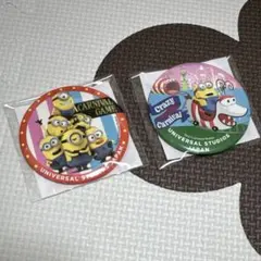 ミニオン 缶バッジ 2個セット ユニバーサル・スタジオ・ジャパン