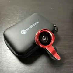 【美品】NeinGrenze スマホ用広角レンズ 赤 黒 汎用 高画質撮影