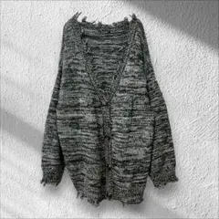 【アベイル】SUREVE✨良品✨ニットカーディガン ダメージ加工 ブラック 長袖