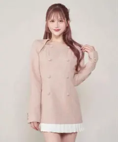 専用出品　darich プリーツドッキングツイードミニワンピース