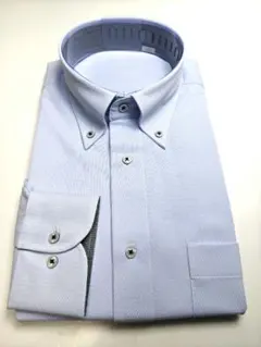 ノーアイロンシャツ L41-82 新品 ボタンダウン ストレッチ ニットシャツ