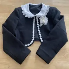 フォーマルジャケット 黒 襟付き　130