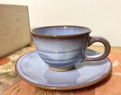 萩焼 カップ＆ソーサー ５客揃 天龍窯 共箱