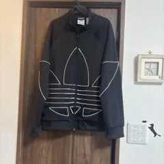 adidas オリジナルズ　ビックトレフォイルアウトライン　ブラックジャージ M