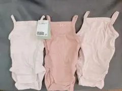 H&M オーガニックコットン ベビー肌着 3枚セット　55cm