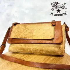 希少モデル　イルビゾンテ　クロコ調 ショルダーバッグ ブラウン 美品