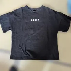 RUSTY Tシャツ バックロゴ 刺繍 ブラックのサムネイル