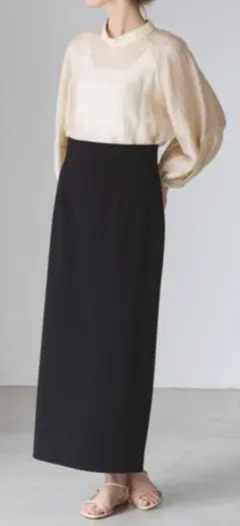 noble ジャージーライクカラータイトスカート　34