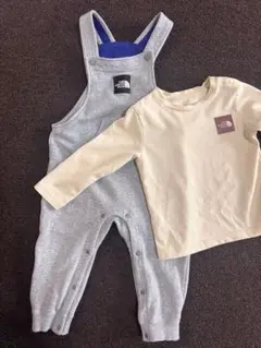 THE NORTH FACE グレーオーバーオールセット 90
