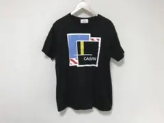 本物カルバンクラインCK CalvinKleinコットンプリント半袖Tシャツ黒L