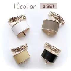 2点 セット  レザーとゴールドのヘアカフ