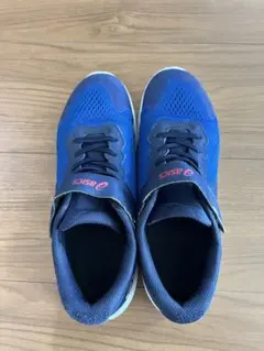 アシックス　スニーカー　24.5 青