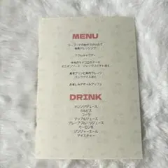 キッズメニュー表＊ウエディング/結婚式/披露宴/ドリンクメニュー表　A5サイズ