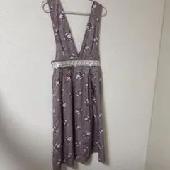 axes アクシーズファム フラワープリント ノースリーブワンピース