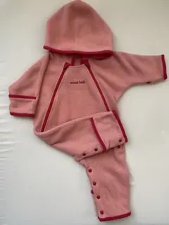 mont-bell フリースロンパース ピンク 95cm未満